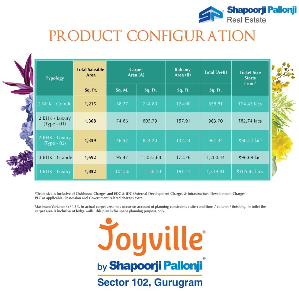 Shapoorji-Pallonji-Joyville-Price-List