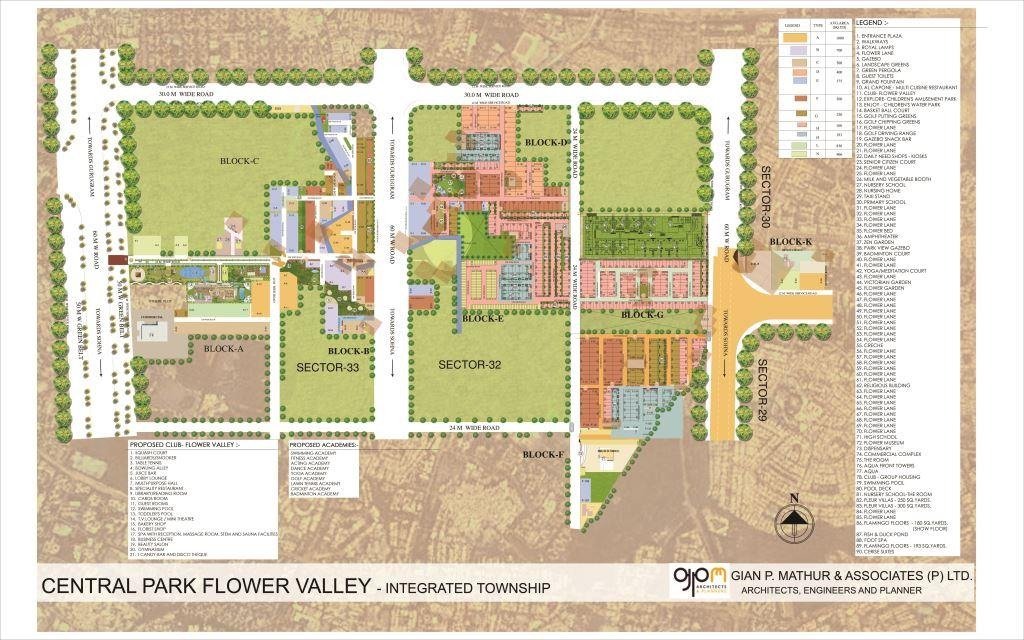 Central Park Flower Valley Clover Floors Site Plan