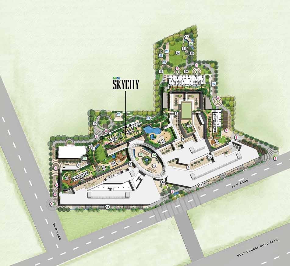 M3M Skycity Site Plan